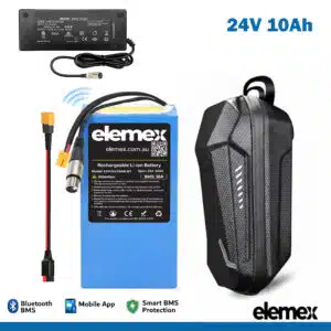24V Lithium Battery 10Ah eBike Golf Buggy with Waterproof Bag + Charger - Elemex