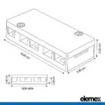 Motor Phase Box 3 Phase 5 Pole Controller Juncrion Box Dimensions - Elemex