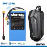 36V 10Ah Rectangle Battery with Bag - Elemex