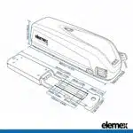 Downtube Battery 52V 20Ah Dimensions - Elemex