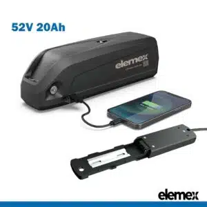52V eBike Battery Downtube 20Ah Lithium Pack - Elemex