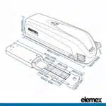 Downtube eBike Battery 48V Dimensions - Elemex