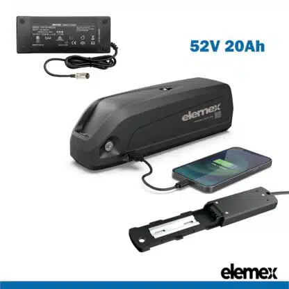 Downtube eBike Battery 52V 20Ah + Charger - Elemex