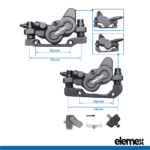 Hydraulic Brake dimensions-Elemex