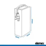 Rectangle Battery 24V 10Ah Dimensions - Elemex