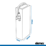 Rectangle Battery 48V 20Ah Dimensions - Elemex