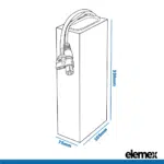 Rectangle Battery 52V 20Ah Dimensions - Elemex