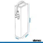 Rectangle Battery 60V 24Ah Dimensions - Elemex