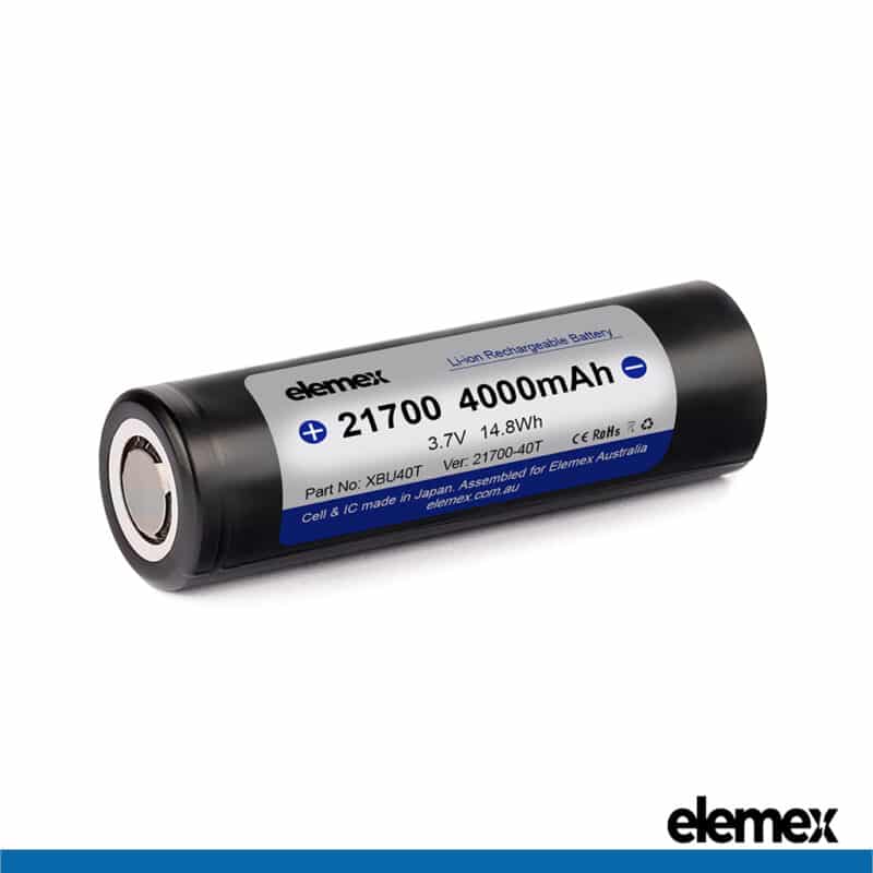 Elemex 21700 Battery Cell 4000mAh Li-ion 3.7V 35A (Samsung Cells) - Elemex