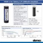 14500 Cell Battery Datasheet - Elemex