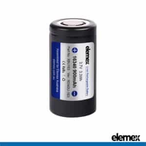 Li-ion 16340 Battery 900mAh CR123A 3.7V Rechargeable - Elemex