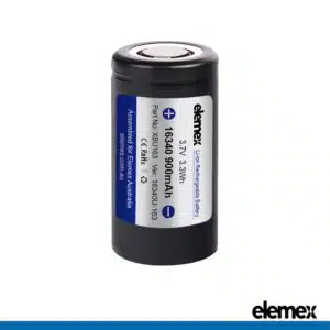 Li-ion 16340Â Battery 900mAh CR123AÂ 3.7V Rechargeable - Elemex