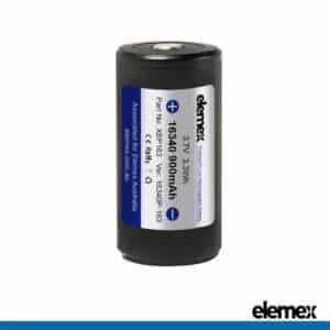 16340 CR123A Battery Li-ion 900mAh 3.7V Rechargeable - Elemex