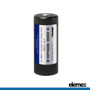 26650 5000mAh Rechargeable Battery 3.7V - Elemex
