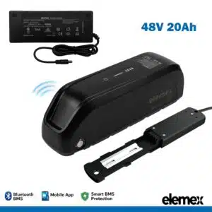 48V 20Ah eBike Battery Downtube Li-ion Pack for up to 2000W Motor Electric Bike + Premium Charger - Elemex
