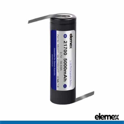 Elemex 21700 5000mAh Battery Solder Tabbed (Z-Type) - Elemex