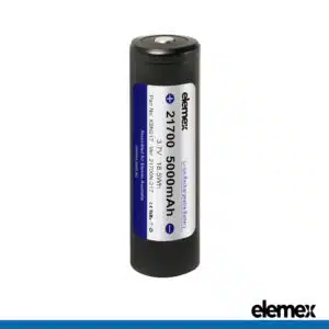 Elemex 21700 Battery 5000mAh Li-ion 3.7V with 10A Discharge Rate