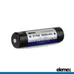 Elemex 21700 5000mAh Button Top Battery Front - Elemex