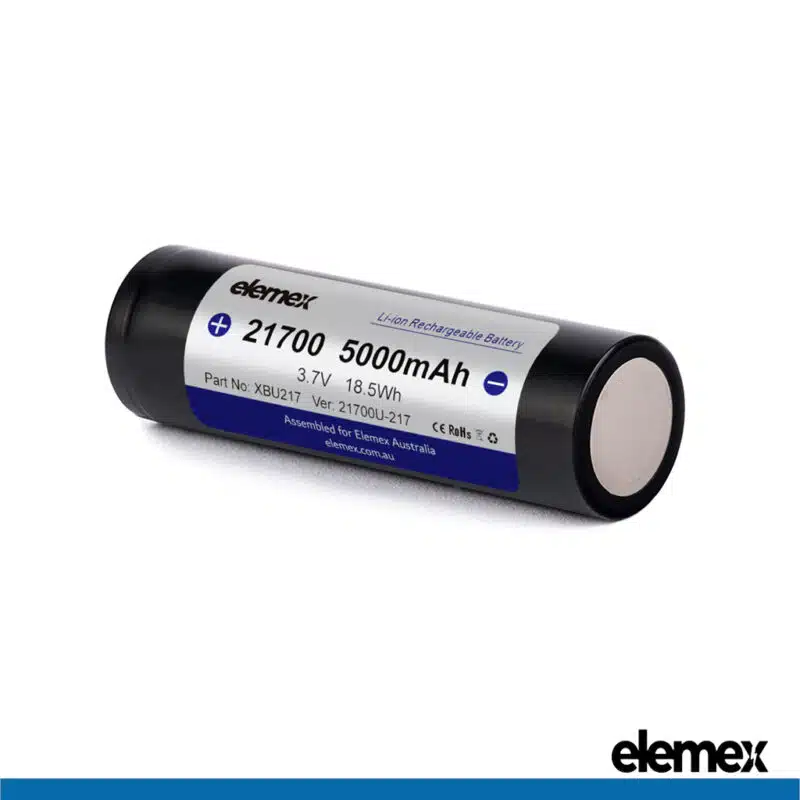 Elemex 21700 5000mAh Flat Top Battery Back - Elemex