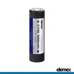 Elemex 21700 Lithium Battery 5000mAh Li-ion 3.7V with 10A Discharge Rate - Elemex