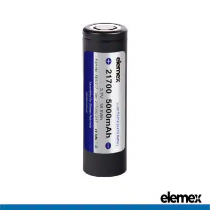 Elemex 21700 Lithium Battery 5000mAh Li-ion 3.7V with 10A Discharge Rate - Elemex