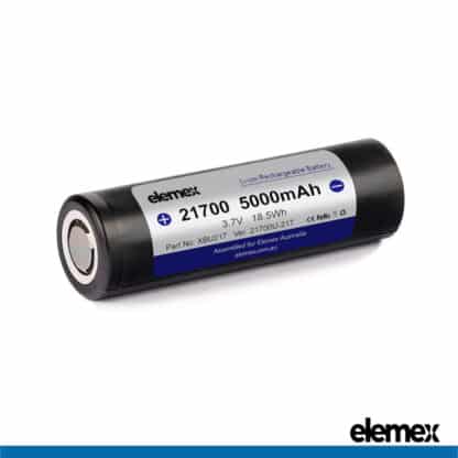 Elemex 21700 5000mAh Flat Top Battery Front - Elemex