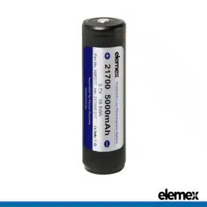 Elemex Protected 21700 Battery 5000mAh Li-ion 3.7V with 10A Discharge Rate - Elemex