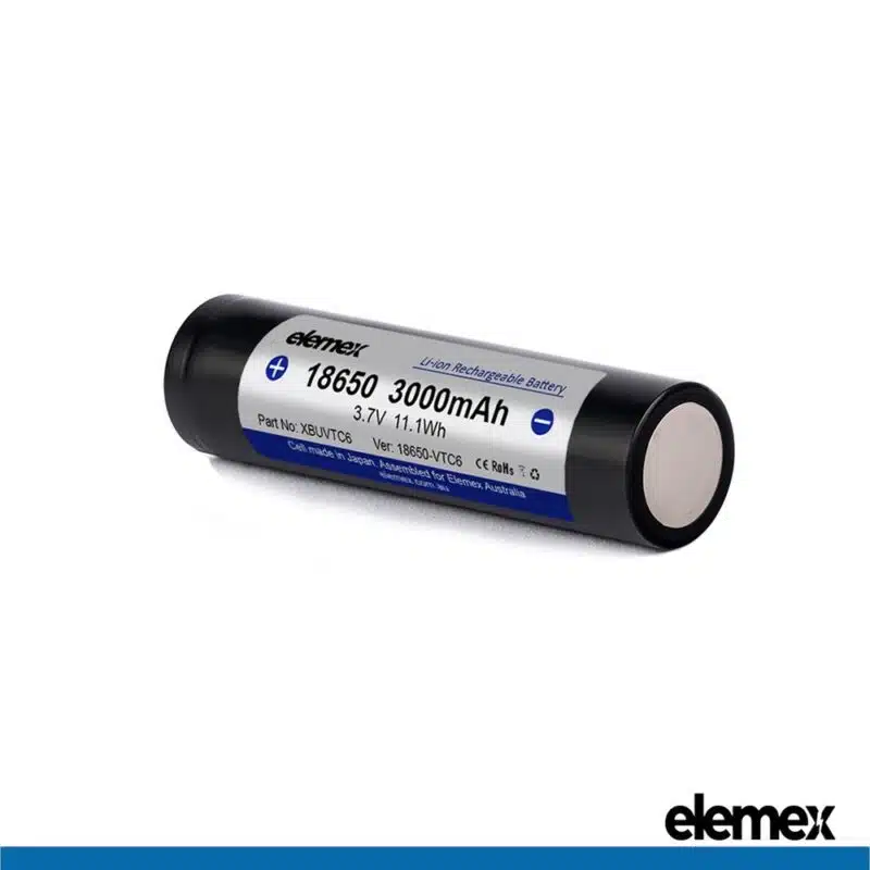 Elemex VTC6 Battery Flat Top Back - Elemex