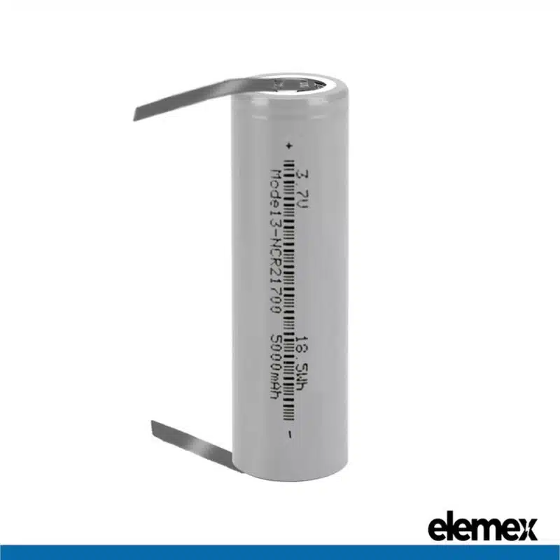 Tesla 21700 5000mAh Solder Tabbed (U-Type) - Elemex Tesla 21700 5000mAh Solder Tabbed (U-Type) - Elemex