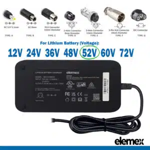 Elemex 52V Li-ion Battery Charger 3A - Elemex