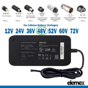 48V Lithium ion Battery Charger - Elemex