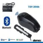 Fuel Tank eBike 72 Volt Battery 20Ah Lithium Pack with 60A Bluetooth BMS + Charger - elemex