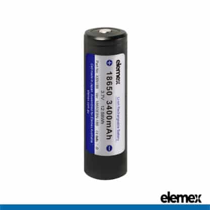 1x Battery Button Top 18650 3400mAh - Elemex
