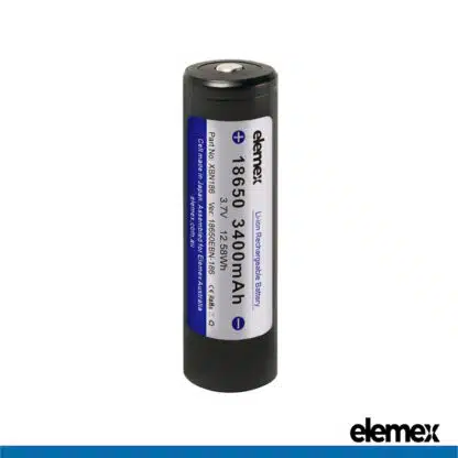 1x Battery Button Top 18650 3400mAh - Elemex