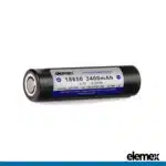 Battery Flat Top 18650 3400mAh - Front - Elemex