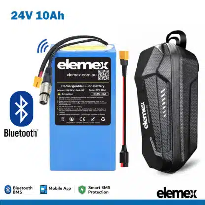 24V 10Ah Golf Buggy Battery Scooter eBike 30A Bluetooth BMS - Elemex