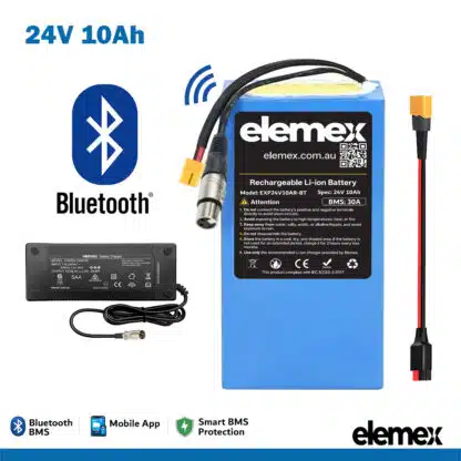 24V 10Ah Rectangular eBike Battery Pack - Elemex