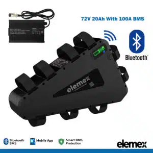 72V 20Ah eBike Triangle Battery + Charger 2A - 100A BMS - Elemex